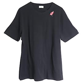 Saint Laurent-Saint Laurent T-shirt imprimé 'Slow Kissing' en coton noir-Noir