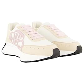 Alexander Mcqueen-Sprint Runner Sneakers  - Alexander McQueen - Leather - White/Pink-White