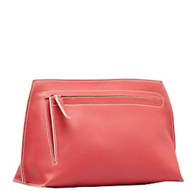 Loewe-Loewe Leder Clutch Leder Clutch in gutem Zustand-Pink