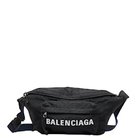 Balenciaga-Nylon Wheel Belt Bag 528862-Black