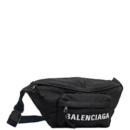 Balenciaga-Nylon Wheel Belt Bag 528862-Black