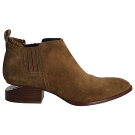 Alexander Wang Cut Out Kori Ankle Boots in Brown Suede  Brown