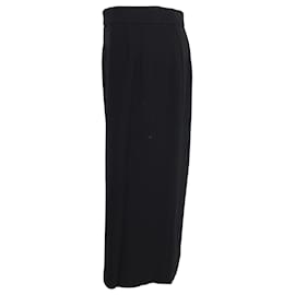 Dolce & Gabbana-Dolce & Gabbana Midi Pencil Skirt in Black Polyester-Black