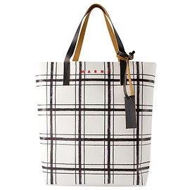 Tribeca Tote Bag - Marni - Leather - White/Black White