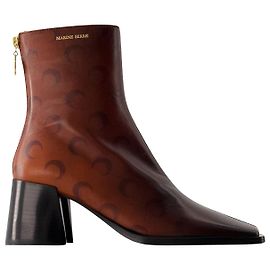 Airbrushed Crafted Ankle Boots - Marine Serre - Leather - Brown Brown
