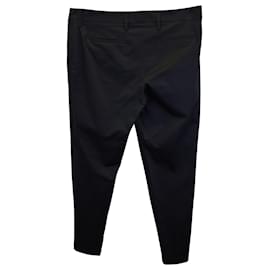 Giorgio Armani-Giorgio Armani Tapered Trousers in Black Cotton-Black