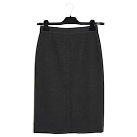 Chanel-1995 Dark Gray Jersey Pencil skirt FR36-Dark grey