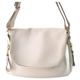 Bolsa de couro Tom Ford Jenifer Bege