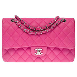Chanel-Sac CHANEL Timeless/Classique en Cuir Rose - 101269-Rose