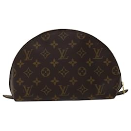Louis Vuitton-LOUIS VUITTON Monogram Trousse Demi Ronde Cosmetic Pouch M47520 LV Auth 46813-Monogram