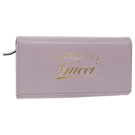 Gucci-GUCCI Swing Portemonnaie Leder Lila 310021 Auth bin4638-Lila