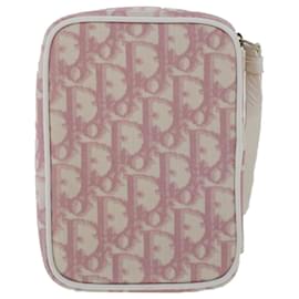 Christian Dior-Christian Dior Trotter Canvas Pouch Rosa Auth yb228-Rosa