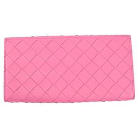 Bottega Veneta-Bottega Veneta Pink  Ladies Wallets. Intrecciato series-Pink