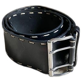 Max & Co Black Leather Belt Black