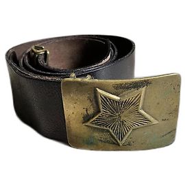 Marella Dark Brown Leather Belt Dark brown