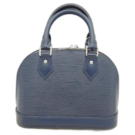 Louis Vuitton-LOUIS VUITTON ALMA BB BAG LEATHER EPI BLUE INDIGO NEW-Navy blue