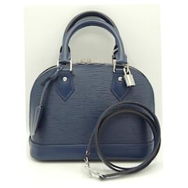 Louis Vuitton-LOUIS VUITTON ALMA BB BAG LEATHER EPI BLUE INDIGO NEW-Navy blue