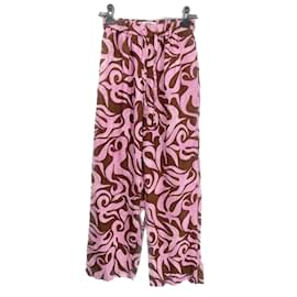 Autre Marque-VENROY  Trousers T.International S Linen-Pink