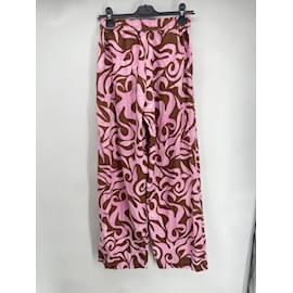 Autre Marque-VENROY  Trousers T.International S Linen-Pink