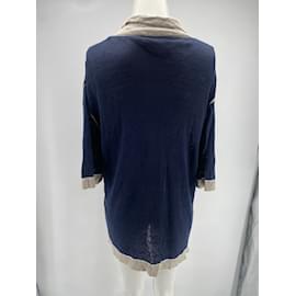 Autre Marque-Camiseta VENROY.Lino Internacional L-Azul marino