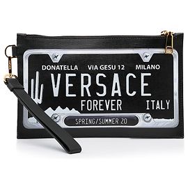 Pochette de plaque d'immatriculation noire Versace Noir