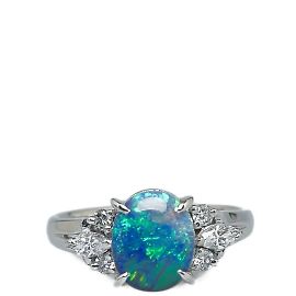 & Other Stories Opal-Diamant-Ring Silber