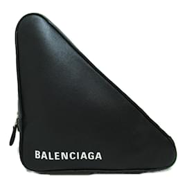 Balenciaga-Triangle M Clutch 476976-Black