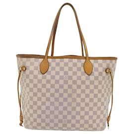 Louis Vuitton-LOUIS VUITTON Damier Azur Neverfull MM Tote Bag N41605 Auth LV 46649-Autre