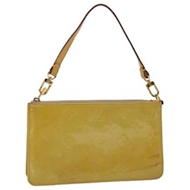 Louis Vuitton-Pochette à accessoires LOUIS VUITTON Monogram Vernis Lexington Beige M91010 Auth ki3094-Beige