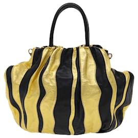 Prada-Prada Hand Bag Nylon 2way Gold Tone Auth yk7593-Other