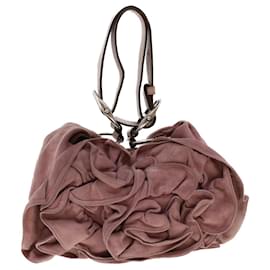 Saint Laurent-SAINT LAURENT Shoulder Bag Suede Pink 112937 Auth am4598-Pink