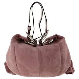 Saint Laurent-SAINT LAURENT Shoulder Bag Suede Pink 112937 Auth am4598-Pink