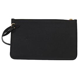 Louis Vuitton-LOUIS VUITTON Monogram Empreinte Neverfull MM M46040 Pouch Black LV Auth 46795-Black