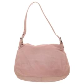 Fendi-FENDI Mamma Baguette Shoulder Bag Leather Pink 2308-26325-008 Auth yk7599-Pink