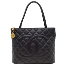 Chanel-Chanel Black Caviar Leather Quilted Timeless Bag-Black