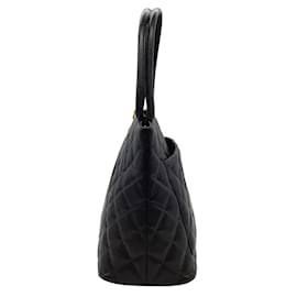 Chanel-Chanel Black Caviar Leather Quilted Timeless Bag-Black