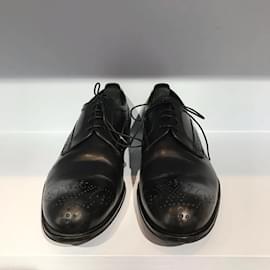 Louis Vuitton-LOUIS VUITTON Zapatos planos T.UE 43.5 Cuero-Negro