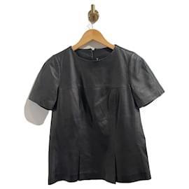 Balenciaga-BALENCIAGA  Tops T.fr 36 Leather-Black