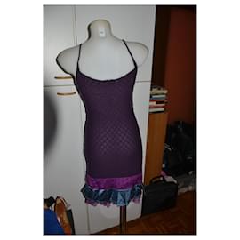 Franckie Morello-Midi dress-Turquoise,Dark purple