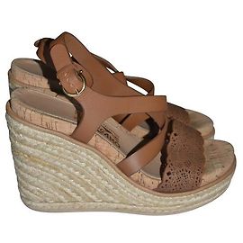 Salvatore Ferragamo ferragamo compensées Marron foncé