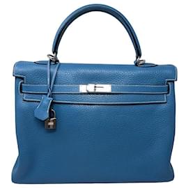 Hermès-Kelly 35-Light blue