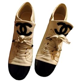 Chanel-Chanel sneakers-Black,Beige