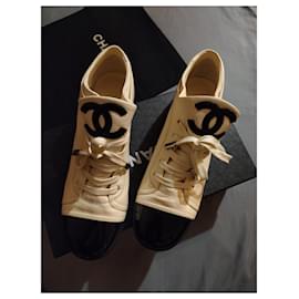 Chanel-Chanel sneakers-Black,Beige