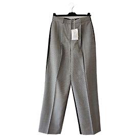 Calças de lã Givenchy preto e branco Multicor