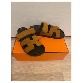 Hermès-Sandals-Light brown