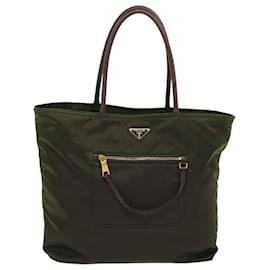 Prada-PRADA Tote Bag Nylon Green Auth bs6617-Green