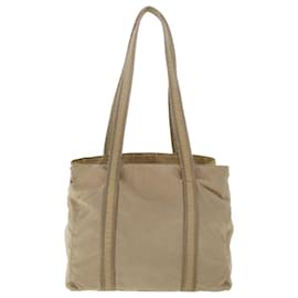 Prada-PRADA Shoulder Bag Nylon Beige Auth bs6608-Beige