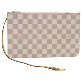 Louis Vuitton-Bolsa LOUIS VUITTON Damier Azur Neverfull MM LV Auth 46343-Outro