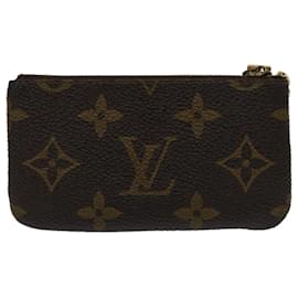 Louis Vuitton-Bolsa Moeda M LOUIS VUITTON Monograma Pochette Cles M62650 Autenticação de LV 46758-Monograma
