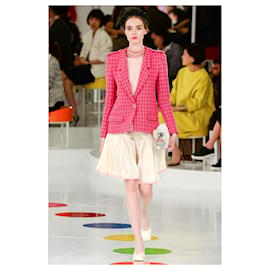 Chanel-Neues Paris/Seoul Tweed-Jacke-Fuschia